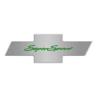 ACC® - Brushed Hood Panel Badge with Synergy Green Solid Super Sport Logo