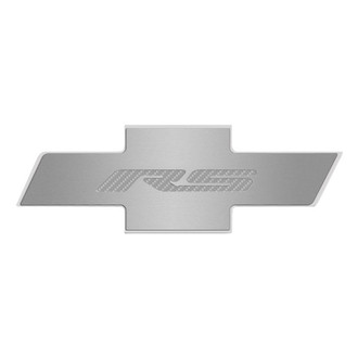 ACC® - Brushed Hood Panel Badge with White Carbon Fiber RS Logo
