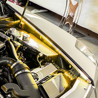 ACC® - Yellow Illuminated Polished Fender Caps