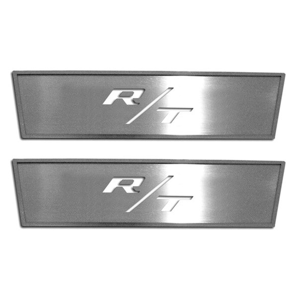 American Car Craft® - GM Licensed Brushed Front Door Badge Plates With R/T Cut Out