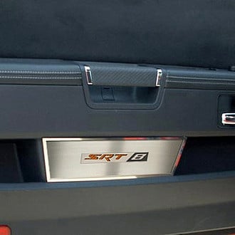 ACC® - MOPAR Licensed Brushed Door Badge Plates with Orange SRT8 Logo