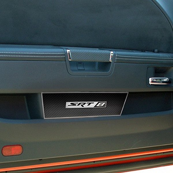 American Car Craft® - Carbon Fiber Door Badge Plates With SRT8 Logo