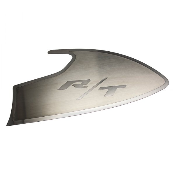 American Car Craft® - Brushed Door Badge Plates With Polished RT Logo