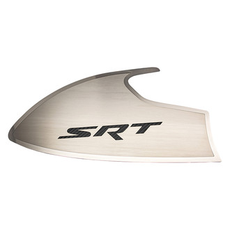 ACC® - Brushed Door Badge Plates with Black SRT Logo