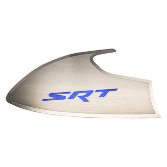 ACC® - Brushed Door Badge Plates with Blue SRT Logo
