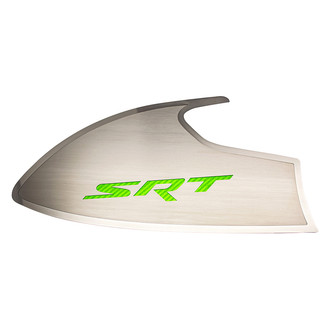 ACC® - Brushed Door Badge Plates with Green SRT Logo