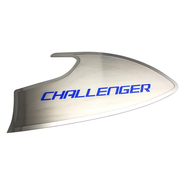 American Car Craft® - Brushed Door Badge Plates With Challenger Logo
