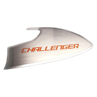 ACC® - Brushed Door Badge Plates with Orange Challenger Logo