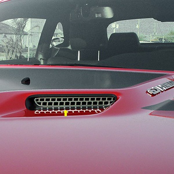 American Car Craft® - Overlay Style Polished Hood Scoop Grille Overlay