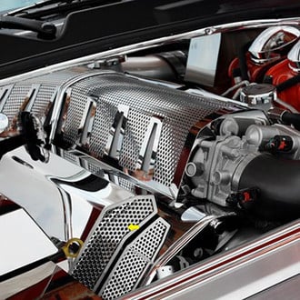 ACC® - Perforated Non-Illuminated Polished Fuel Rail Covers w/o Logo