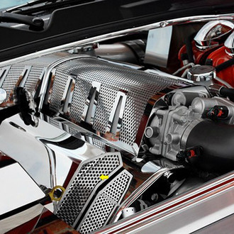 ACC® - Perforated Non-Illuminated Polished Fuel Rail Covers w/o Logo