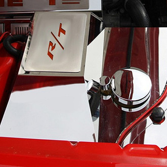 ACC® - Brushed Fuse Box Cover Top Plate with Bright Red Solid R/T Logo