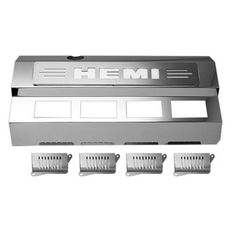 ACC® - Replacement Style White Illuminated Polished Fuel Rail Covers with HEMI Logo