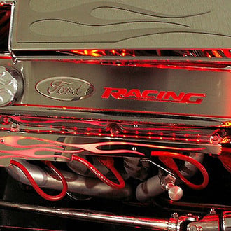 ACC® - Red Illuminated Hot Rod Wire Looms with Flames