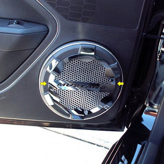 ACC® - Polished Door Speaker Grille Kit with Mustang Logo