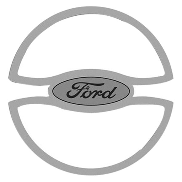 American Car Craft® 272020 Polished Gas Cap Cover with Ford Logo