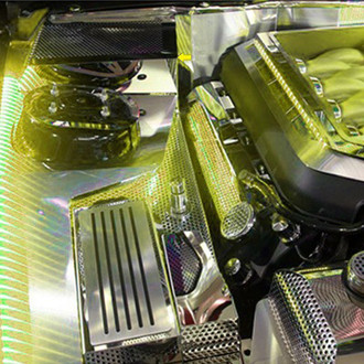 ACC® - Perforated Yellow Illuminated Brushed Inner Fender Covers