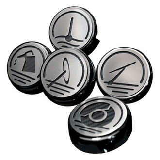 ACC® - Executive Series Chrome Black Carbon Fiber Cap Cover Set