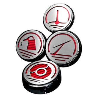 ACC® - Executive Series Chrome Cap Cover Set with Red Carbon Fiber Logo