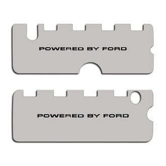 American Car Craft® - Fuel Rail Covers with Laser Etched "POWERED BY FORD" Lettering