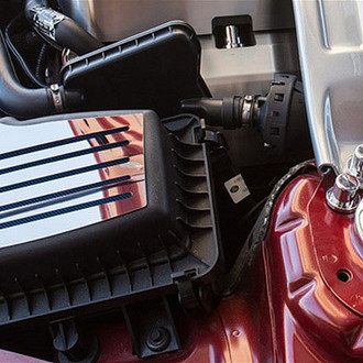 ACC® - Polished Air Box Accent Plate with Blue Carbon Fiber Insert