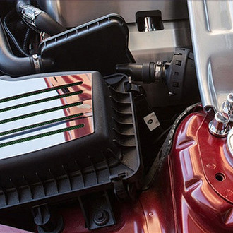 ACC® - Polished Air Box Accent Plate with Green Carbon Fiber Insert