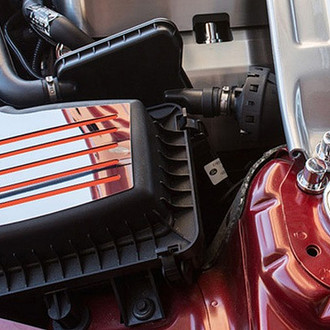 ACC® - Polished Air Box Accent Plate with Orange Carbon Fiber Insert