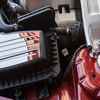 ACC® - Polished Air Box Accent Plate with White Carbon Fiber Insert