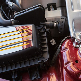 ACC® - Polished Air Box Accent Plate with Yellow Carbon Fiber Insert