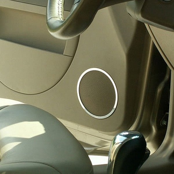 American Car Craft® - Polished Front Door Speaker Trim Rings