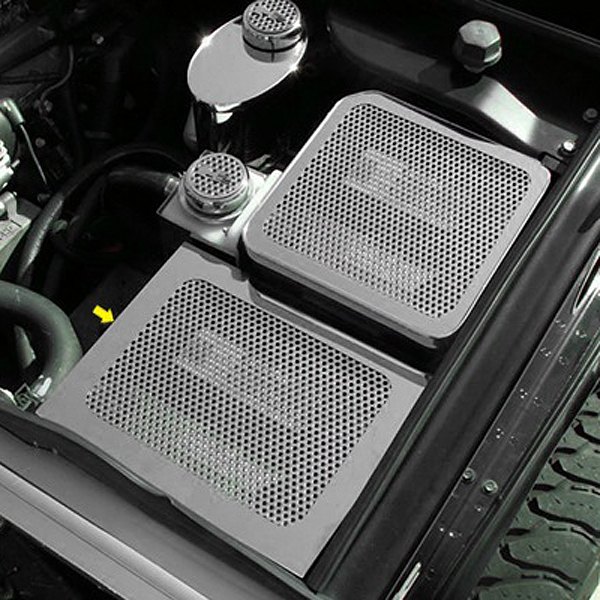American Car Craft® - Perforated Polished Battery Cover