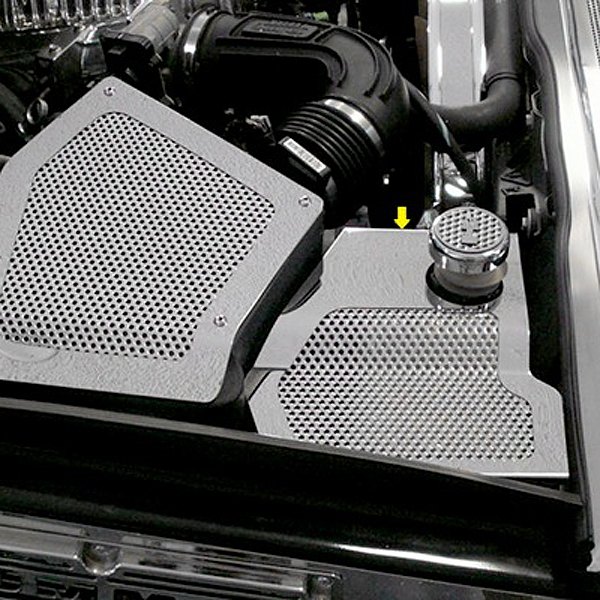 American Car Craft® - Perforated Polished Water Tank Cover with Cap Covers