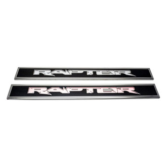 ACC® - Illuminated Polished/Carbon Fiber Front Door Sills with Raptor Logo