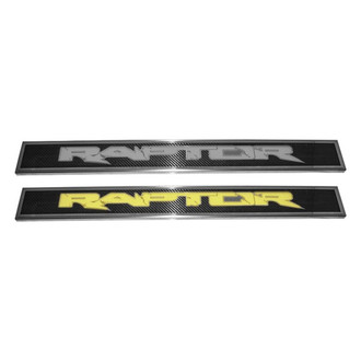 ACC® - Illuminated Polished/Carbon Fiber Front Door Sills with Raptor Logo