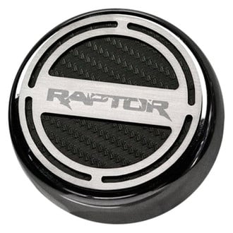 ACC® - Chrome Black Carbon Fiber Cap Cover Set with Raptor Logo