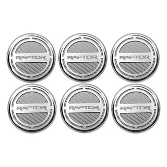 ACC® - Chrome White Carbon Fiber Cap Cover Set with Raptor Logo
