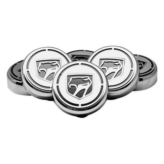 ACC® - Chrome Cap Cover Set with Black Carbon Fiber Sneaky Pete Logo