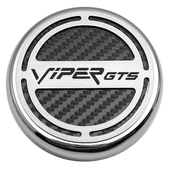 ACC® - Chrome Black Carbon Fiber Cap Cover Set with Viper GTS Logo