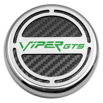 ACC® - Chrome Green Carbon Fiber Cap Cover Set with Viper GTS Logo