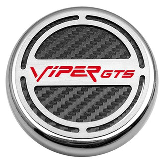 ACC® - Chrome Red Carbon Fiber Cap Cover Set with Viper GTS Logo