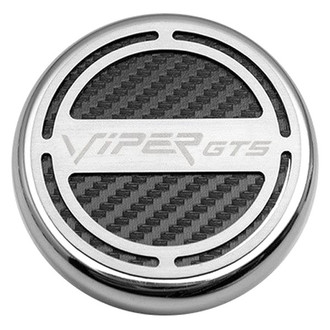 ACC® - Chrome White Carbon Fiber Cap Cover Set with Viper GTS Logo