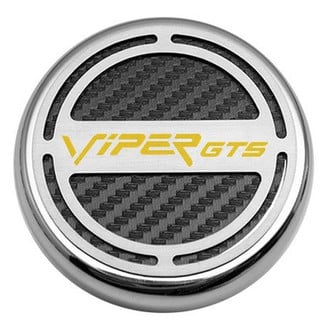 ACC® - Chrome Yellow Carbon Fiber Cap Cover Set with Viper GTS Logo