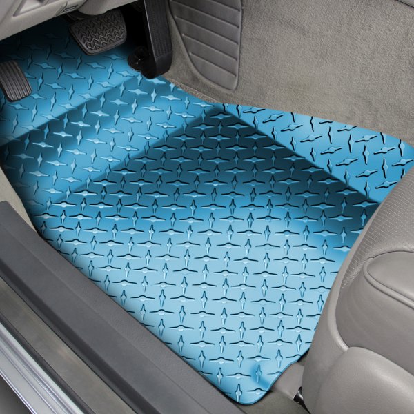  American Car Craft® - Blue Diamond Plate Floor Mat Set