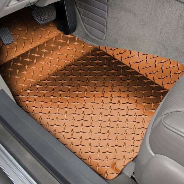  American Car Craft® - Orange Diamond Plate Floor Mats