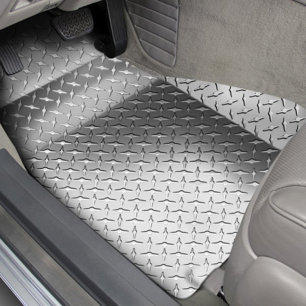  American Car Craft® - Silver Diamond Plate Floor Mat Set
