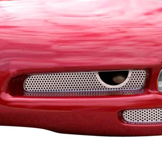 ACC® - 2-Pc Perforated Style Polished CNC Machined Fog Light Grille