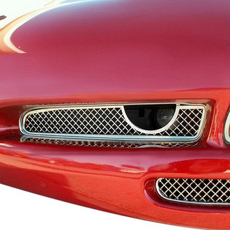 ACC® - 2-Pc Polished Laser Mesh Front Fog Light Grille