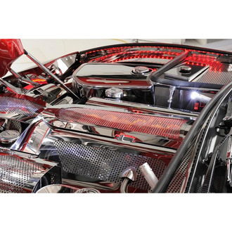 ACC® - Red Illuminated Polished Inner Fender Liners with Top Caps