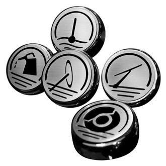 ACC® - Executive Series Brushed Black Solid Fluid Cap Cover Set