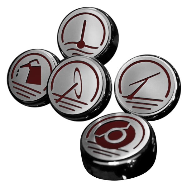 American Car Craft® - Executive Series Garnet Red Solid Fluid Cap Cover Set